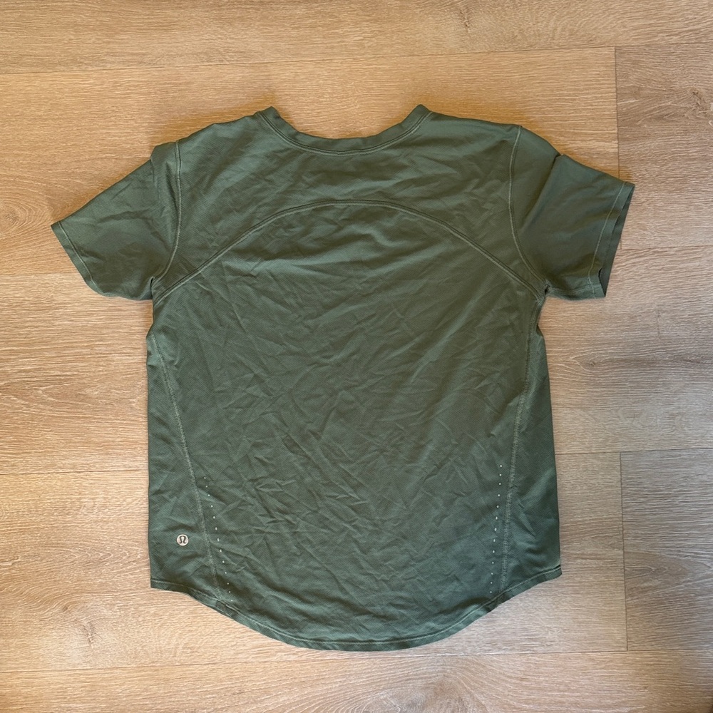 Lululemon Green Fast and Free Running Shirt